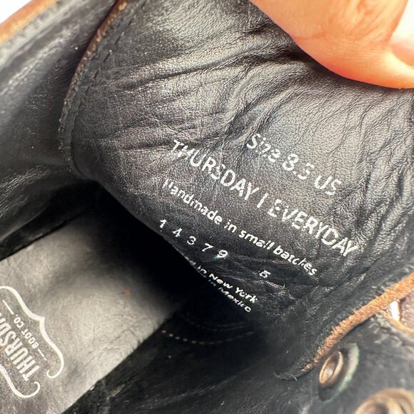 Thursday Boot Co Captain Women Size 8.5 Brown Natural Leather Cap Toe Shoes - Picture 10 of 11